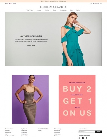 eCommerce website: BCBG