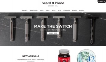 eCommerce website: Beard & Blade