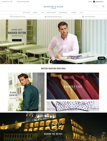 eCommerce website: Beaufort & Blake