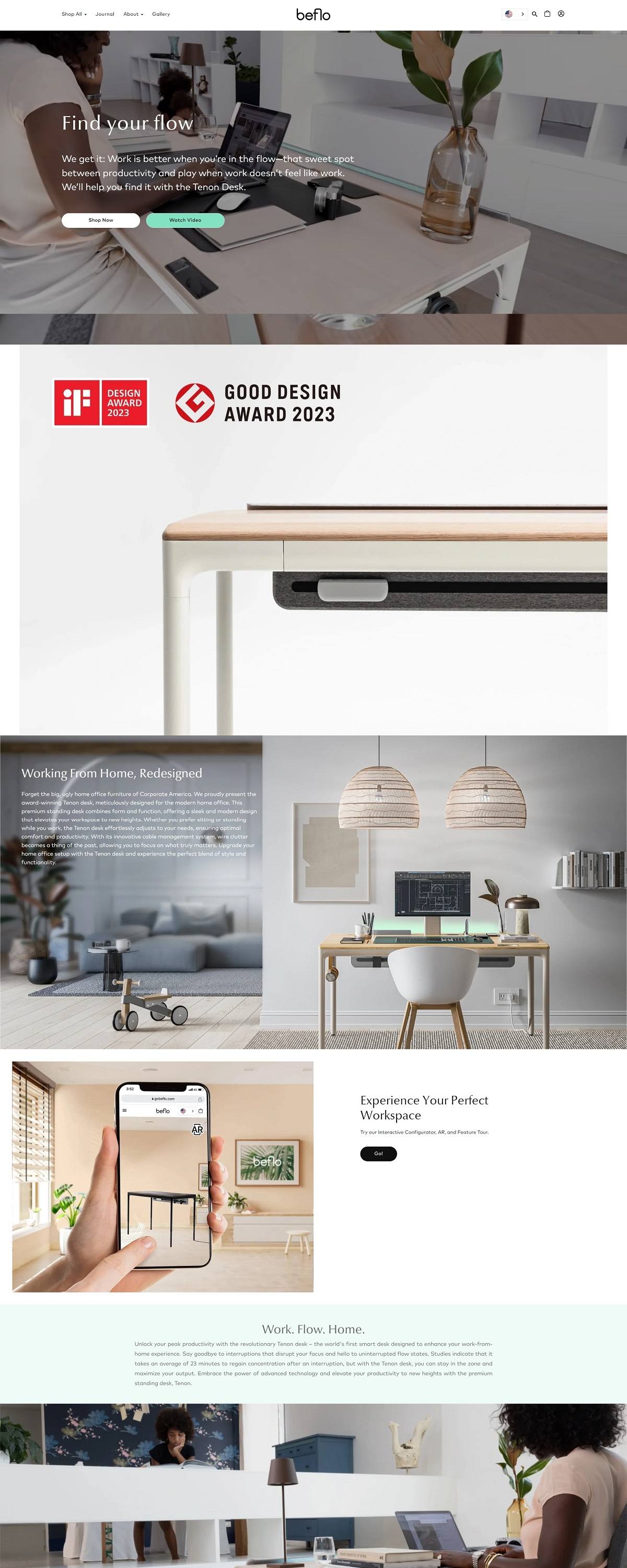 eCommerce website: Beflo