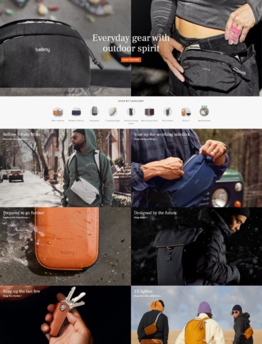 eCommerce website: Bellroy