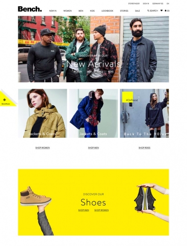 eCommerce website: Bench