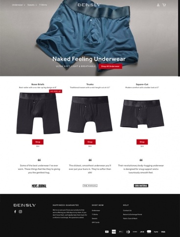 eCommerce website: Bensly