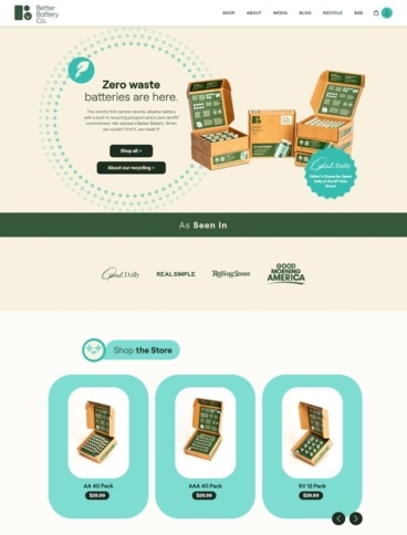 eCommerce website: Better Battery Co
