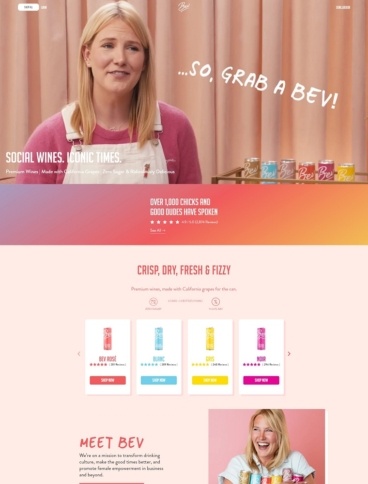 eCommerce website: Bev