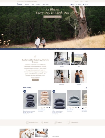 eCommerce website: Bhumi