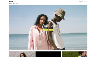 eCommerce website: Bianco Footwear