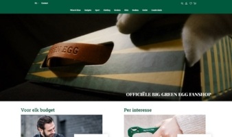 eCommerce website: Big Green Egg’s fan-shop