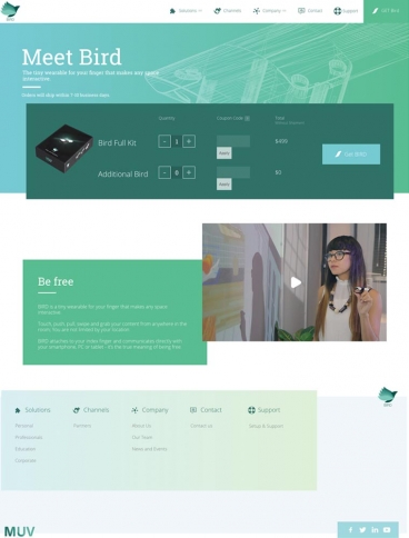 eCommerce website: BIRD by MUV Interactive