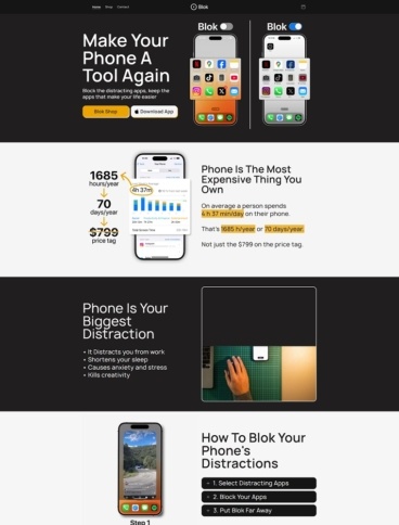 eCommerce website: Blok