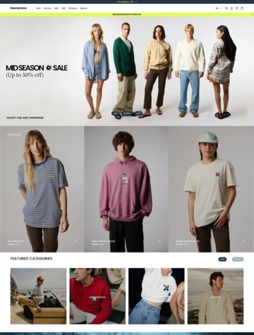 eCommerce website: Blue Banana Brand