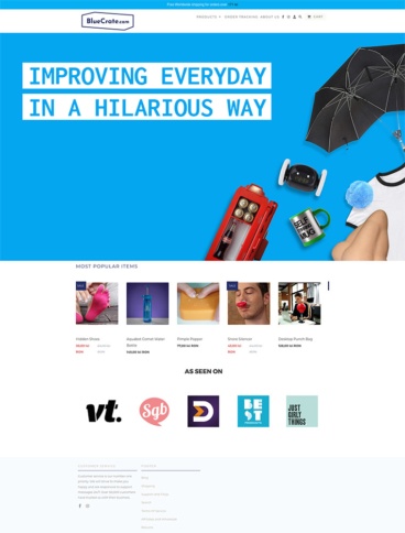eCommerce website: BlueCrate