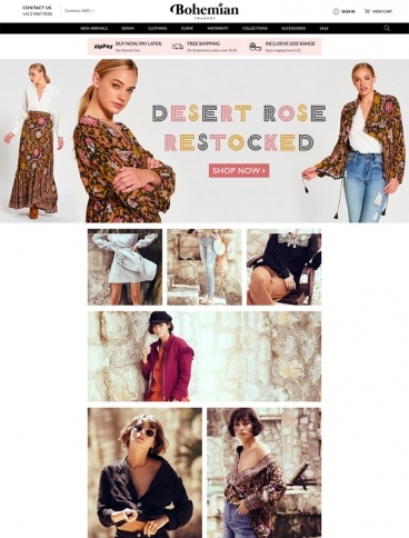 eCommerce website: Bohemian Traders