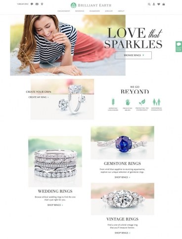 eCommerce website: Brilliant Earth
