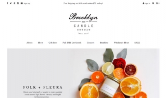 eCommerce website: Brooklyn Candle Studio