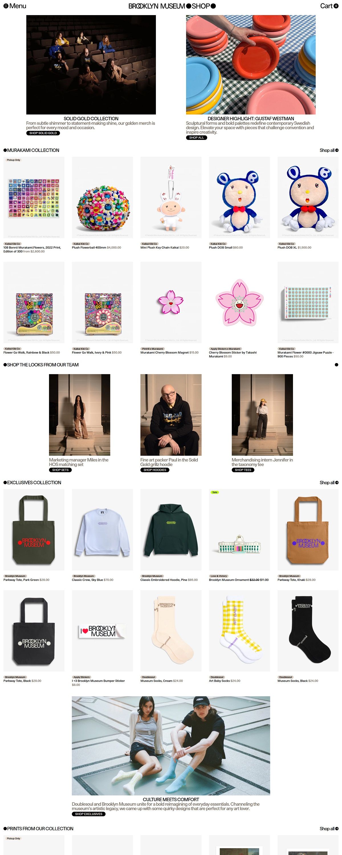 eCommerce website: Brooklyn Museum Shop