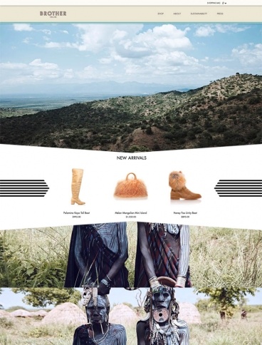 eCommerce website: Brother Vellies