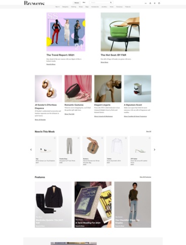 eCommerce website: Browns Fashion