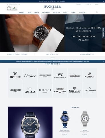 eCommerce website: Bucherer