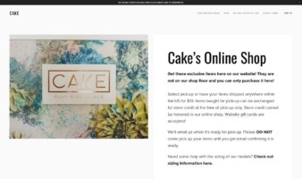 eCommerce website: Cake