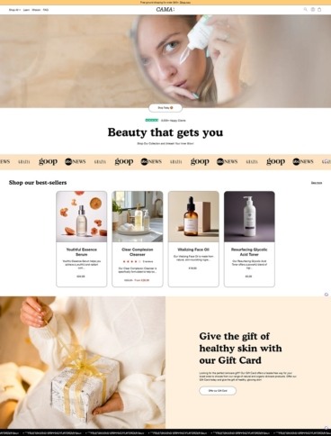 eCommerce website template: Cama