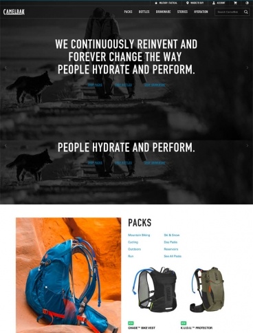 eCommerce website: CamelBak
