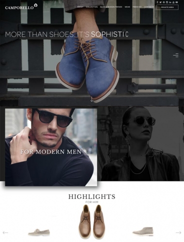 eCommerce website: Campobello Shoes