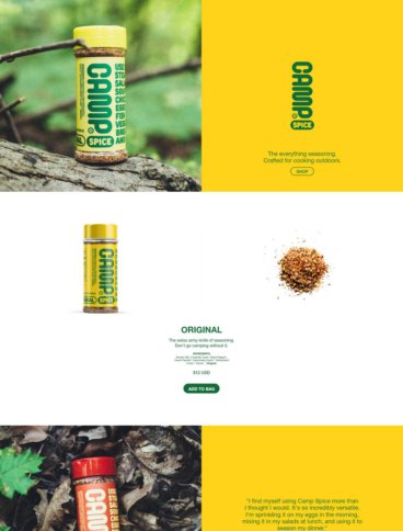 eCommerce website: Camp Spice