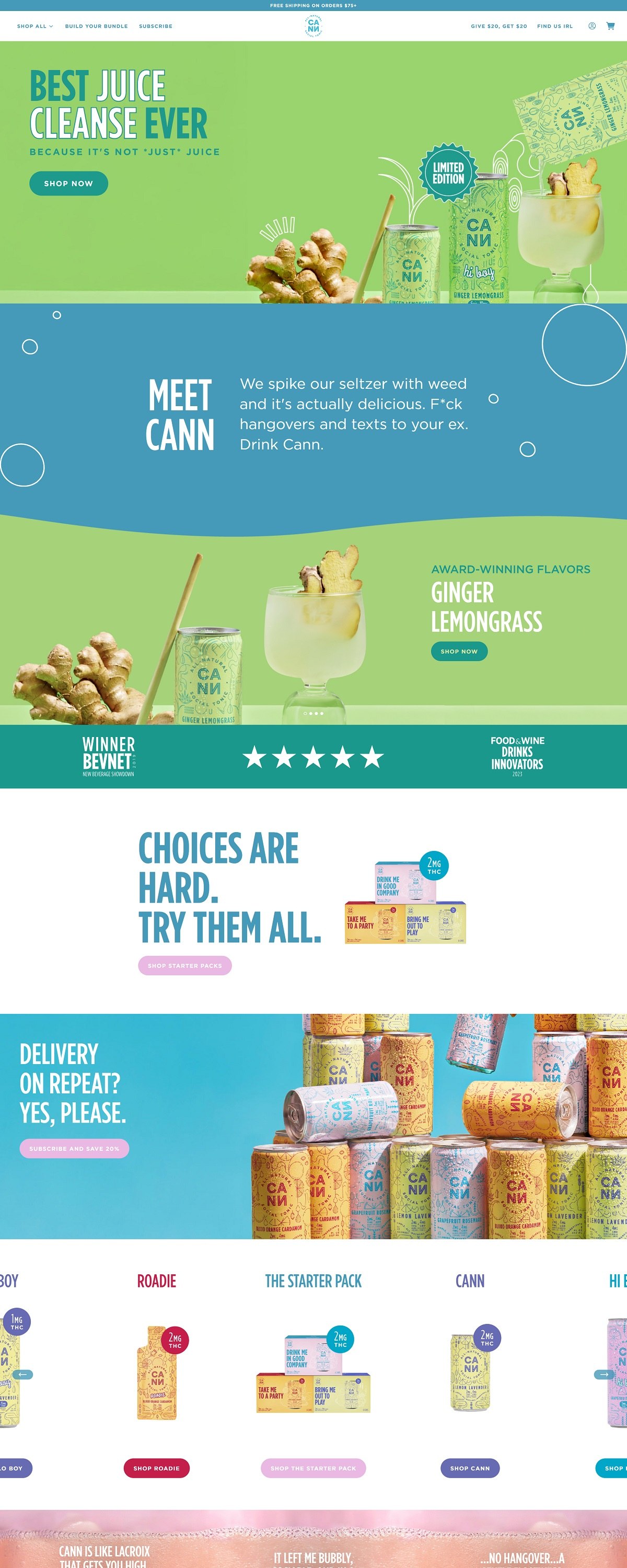 eCommerce website: Cann