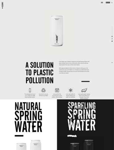 eCommerce website: CanO Water