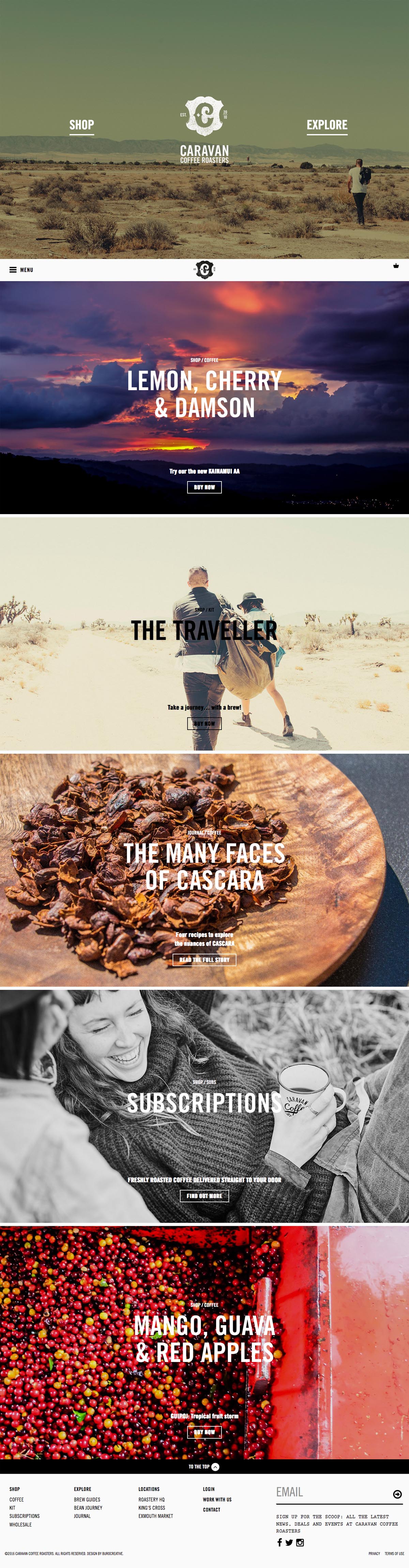 eCommerce website: Caravan