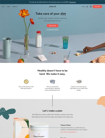 eCommerce website: Care/of