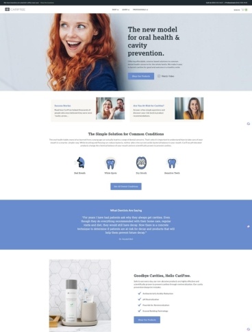 eCommerce website: CariFree