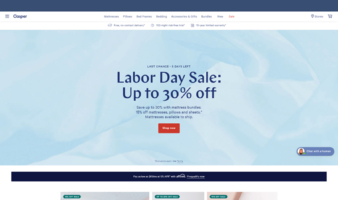 eCommerce website: Casper