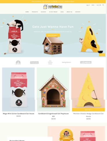 eCommerce website: Cat in the Box