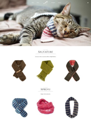 eCommerce website: CatScarf