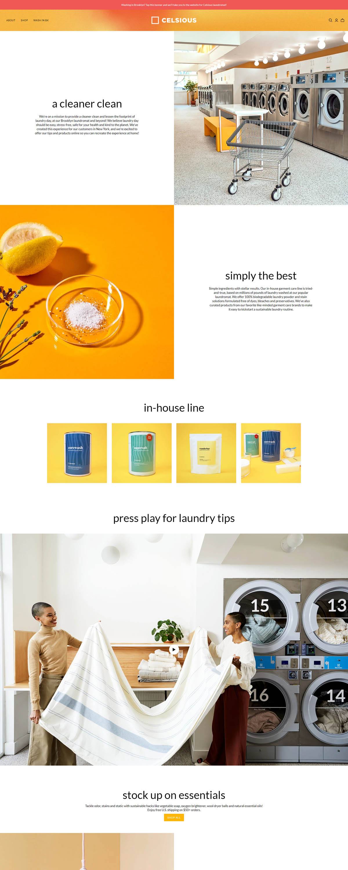 eCommerce website: Celsious