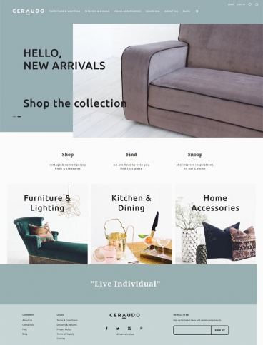 eCommerce website: CERAUDO