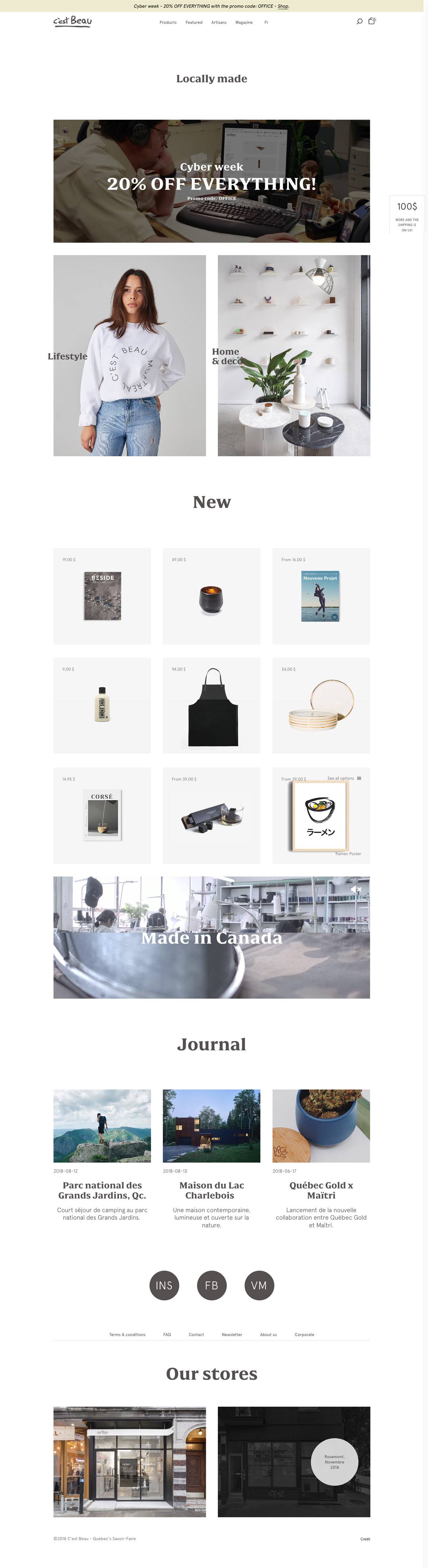 eCommerce website: C’est Beau