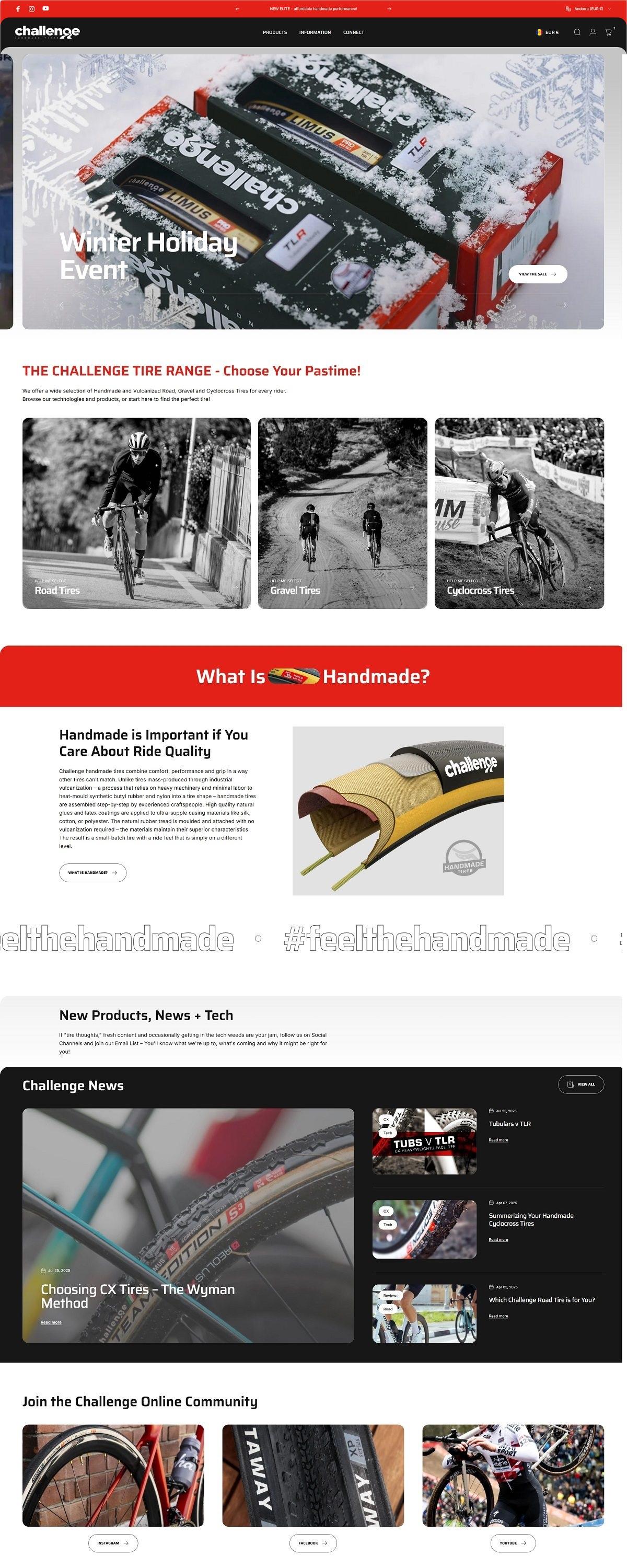 eCommerce website: Challenge Tires