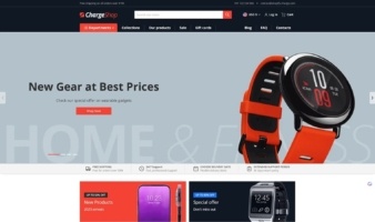 eCommerce website template: Charge