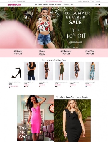 eCommerce website: Charlotte Russe