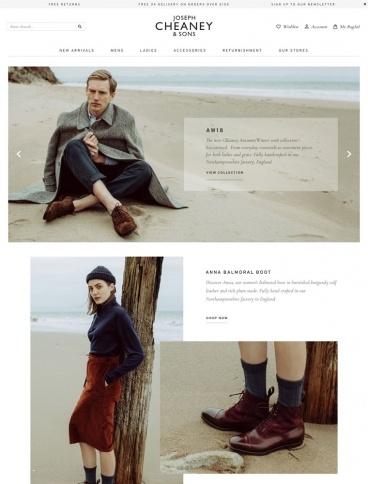 eCommerce website: Cheaney Shoes