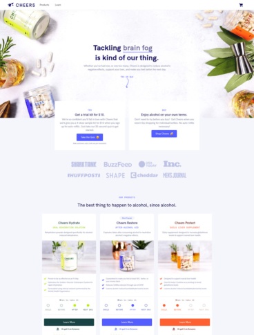 eCommerce website: Cheers