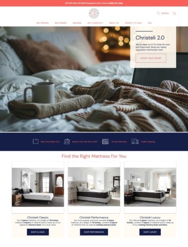eCommerce website: Christeli
