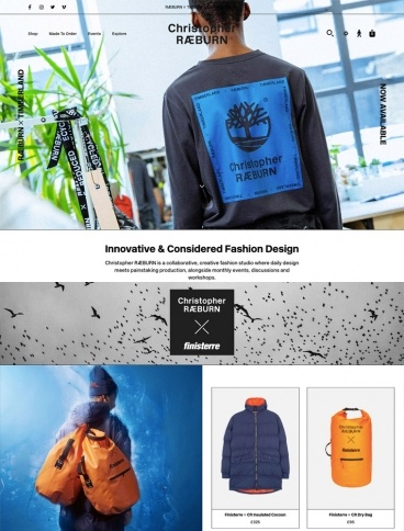 eCommerce website: Christopher Raeburn