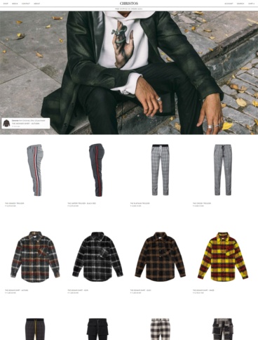 eCommerce website: Christos