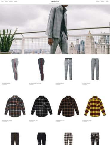 eCommerce website: Christos