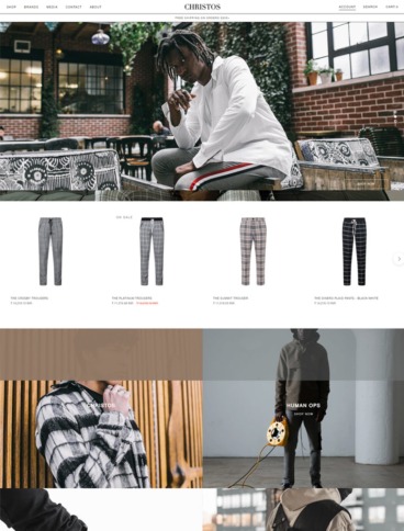 eCommerce website: Christos