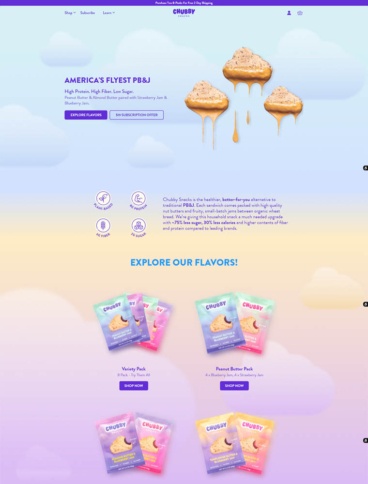 eCommerce website: Chubby Snacks